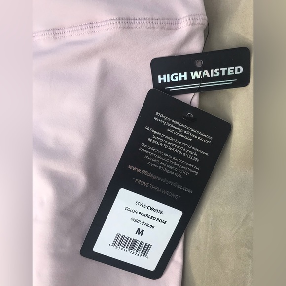 NWT 90 Degree By Reflex Pearled Pose High Waisted Athletic Legging - M - Picture 2 of 4